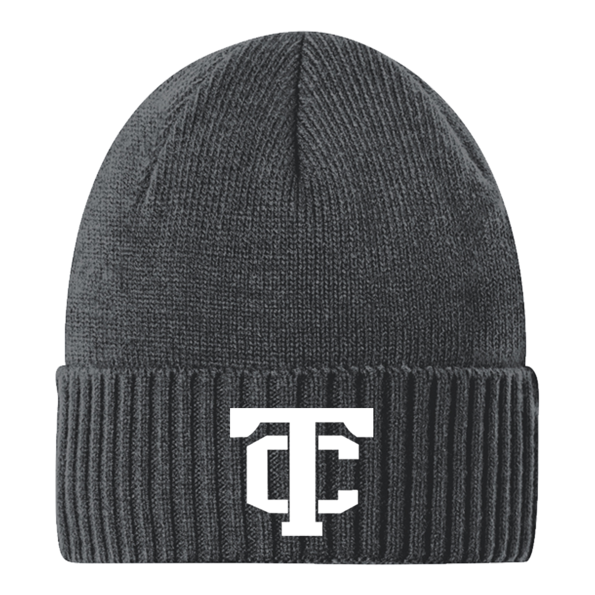 •Twiggs County - TC (White) - Rib Knit Cuff Beanie (C951)