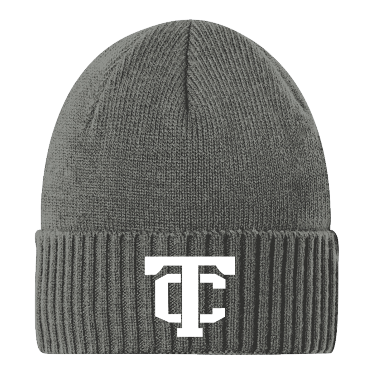 •Twiggs County - TC (White) - Rib Knit Cuff Beanie (C951)