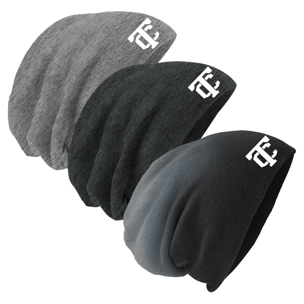 •Twiggs County - TC (White) - Slouch Beanie (DT618)