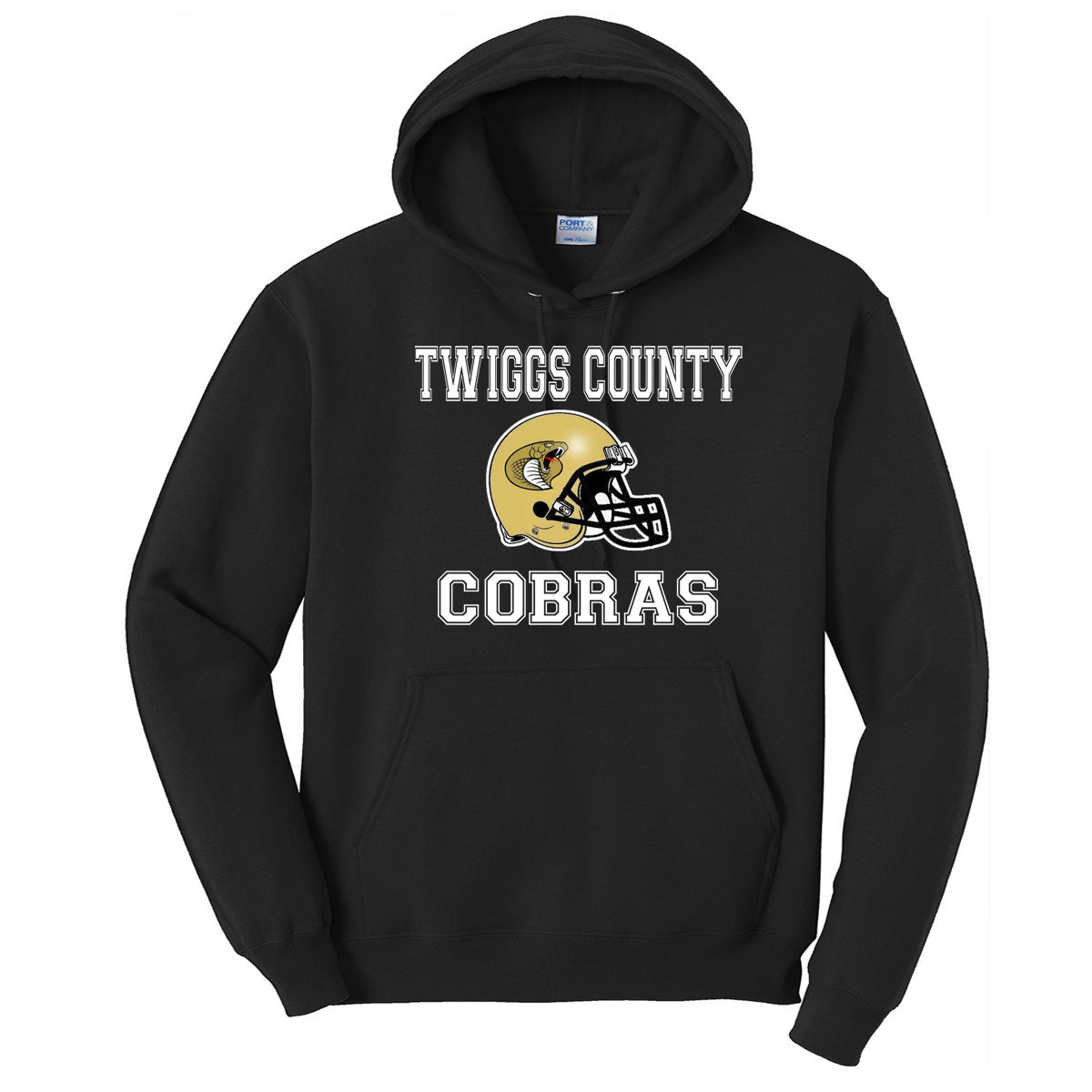 Twiggs County - Twiggs County Cobras Football Helmet - Black (Tee/Drifit/Hoodie/Sweatshirt