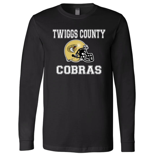 Twiggs County - Twiggs County Cobras Football Helmet - Black (Tee/Drifit/Hoodie/Sweatshirt