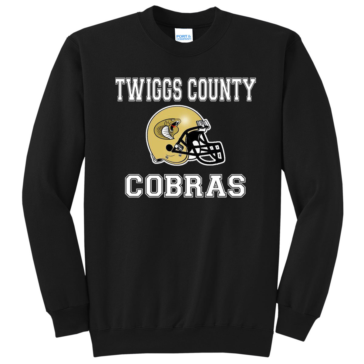 Twiggs County - Twiggs County Cobras Football Helmet - Black (Tee/Drifit/Hoodie/Sweatshirt