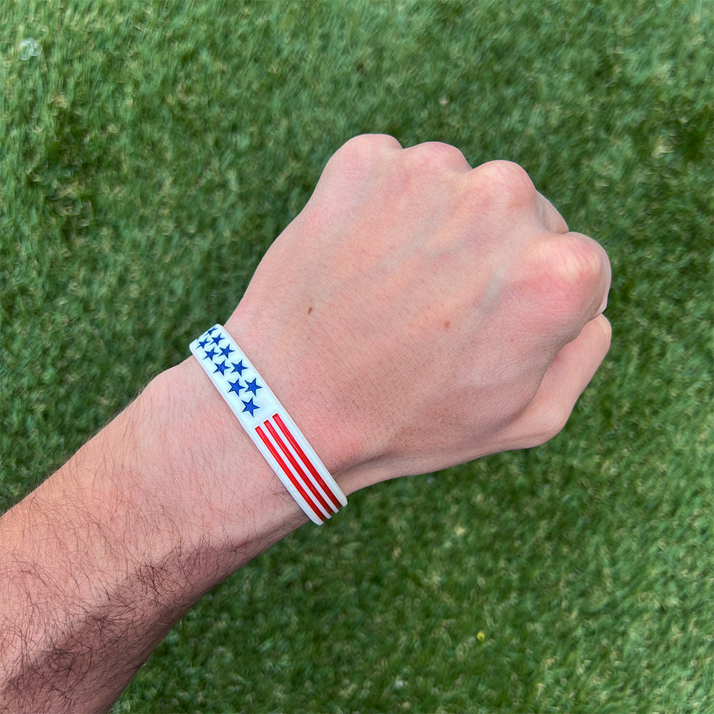 USA Flag Wristband - Southern Grace Creations