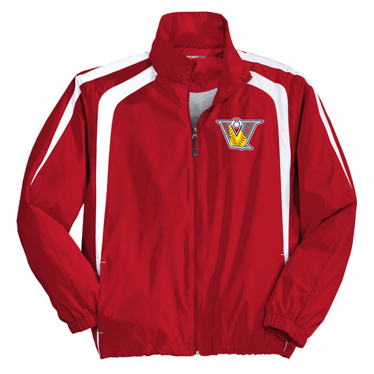 Velo FP - Colorblock Raglan Jacket with V Logo - Red - Southern Grace Creations