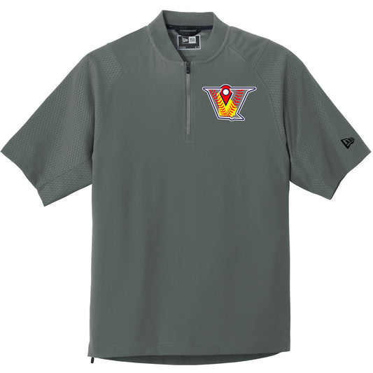 Velo FP - New Era Cage Short Sleeve 1-4-Zip Jacket with V Logo - Graphite - Southern Grace Creations