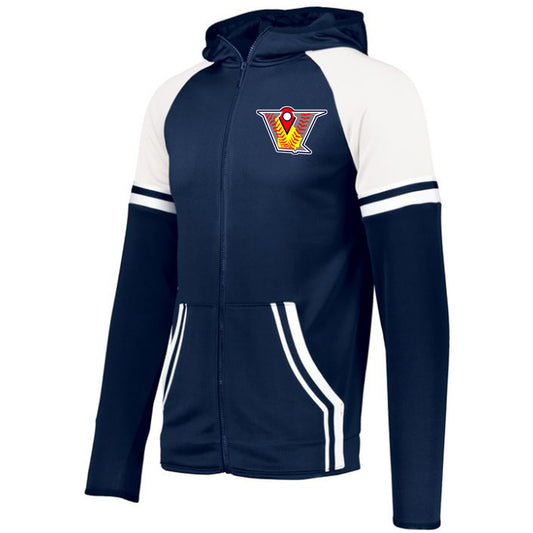 Velo FP - Retro Grade Jacket with V Logo - Navy - Southern Grace Creations