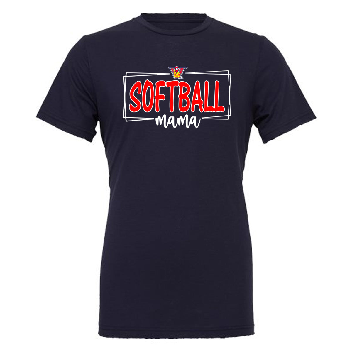 Velo FP - V Softball Mama Box - Navy (Tee/Drifit/Hoodie/Sweatshirt) - Southern Grace Creations