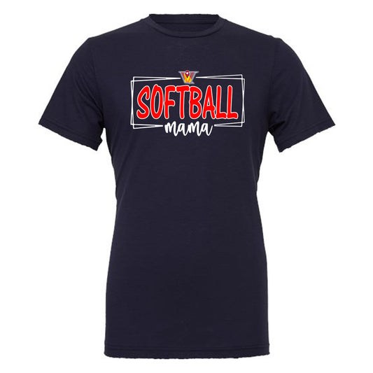 Velo FP - V Softball Mama Box - Navy (Tee/Drifit/Hoodie/Sweatshirt) - Southern Grace Creations