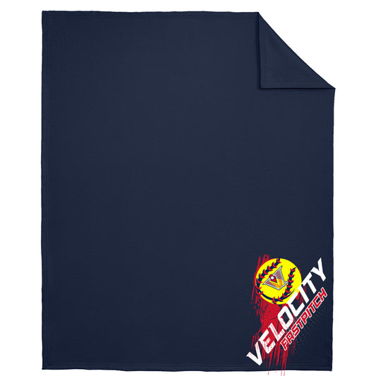 Velo FP - Velocity Fastpitch Streak Fleece Sweatshirt Blanket - Navy (BP78) - Southern Grace Creations