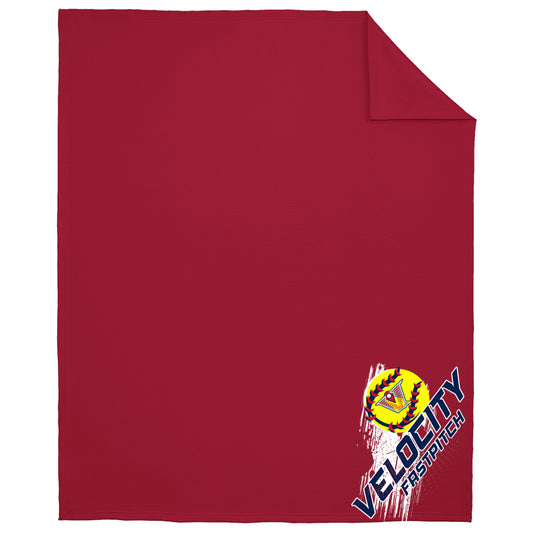 Velo FP - Velocity Fastpitch Streak Fleece Sweatshirt Blanket - Red (BP78) - Southern Grace Creations