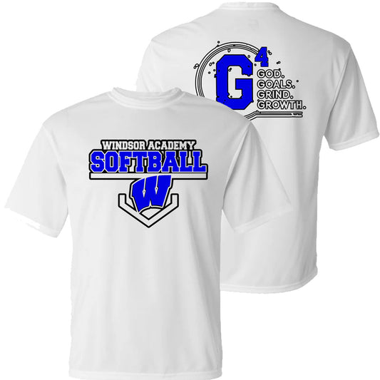 Windsor - Windsor Academy Softball G4 - 2024 Practice Jersey - White DriFit Short Sleeves