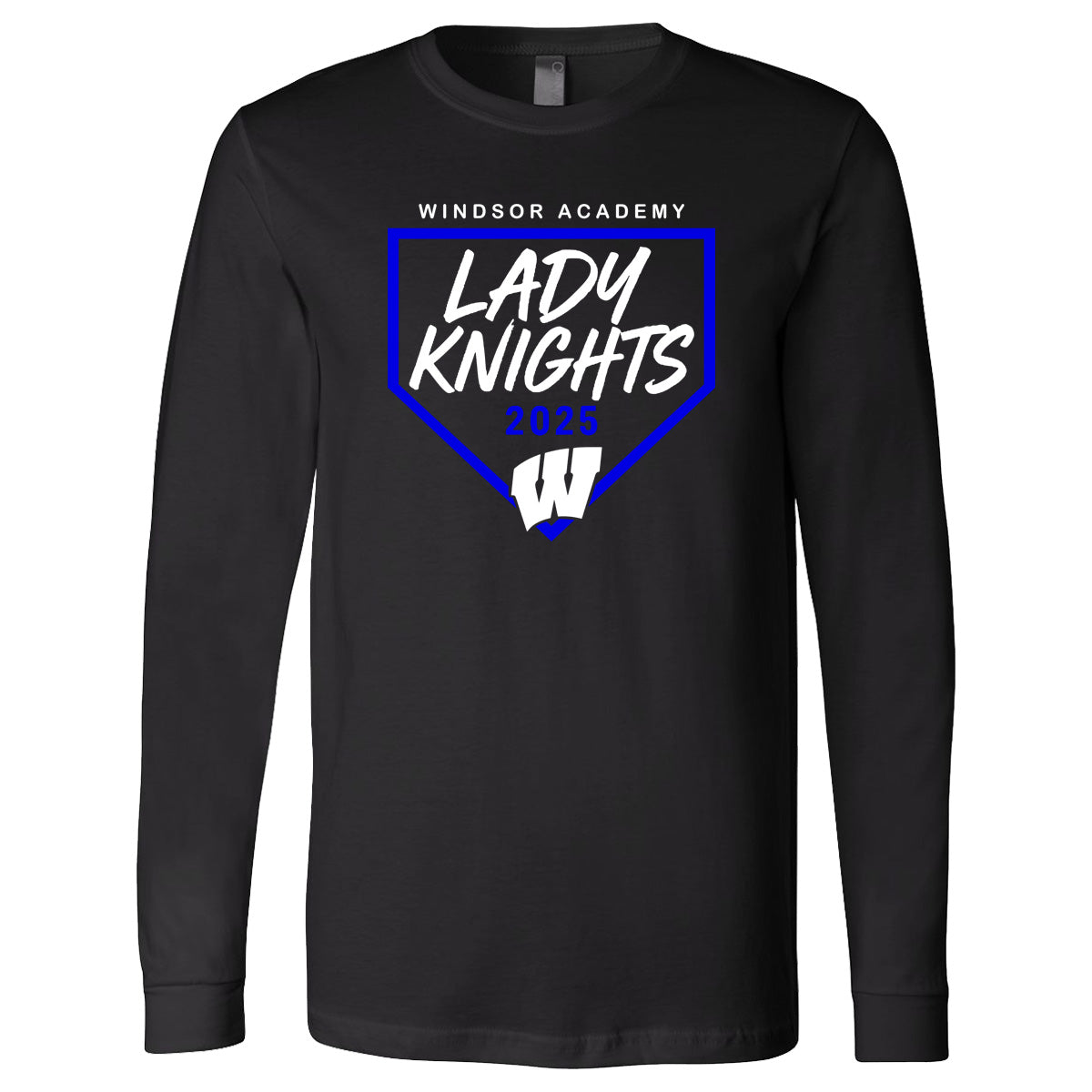 Windsor - Windsor Academy Home Plate Lady Knights 2025 W - Black (Tee/DriFit/Hoodie/Sweatshirt)