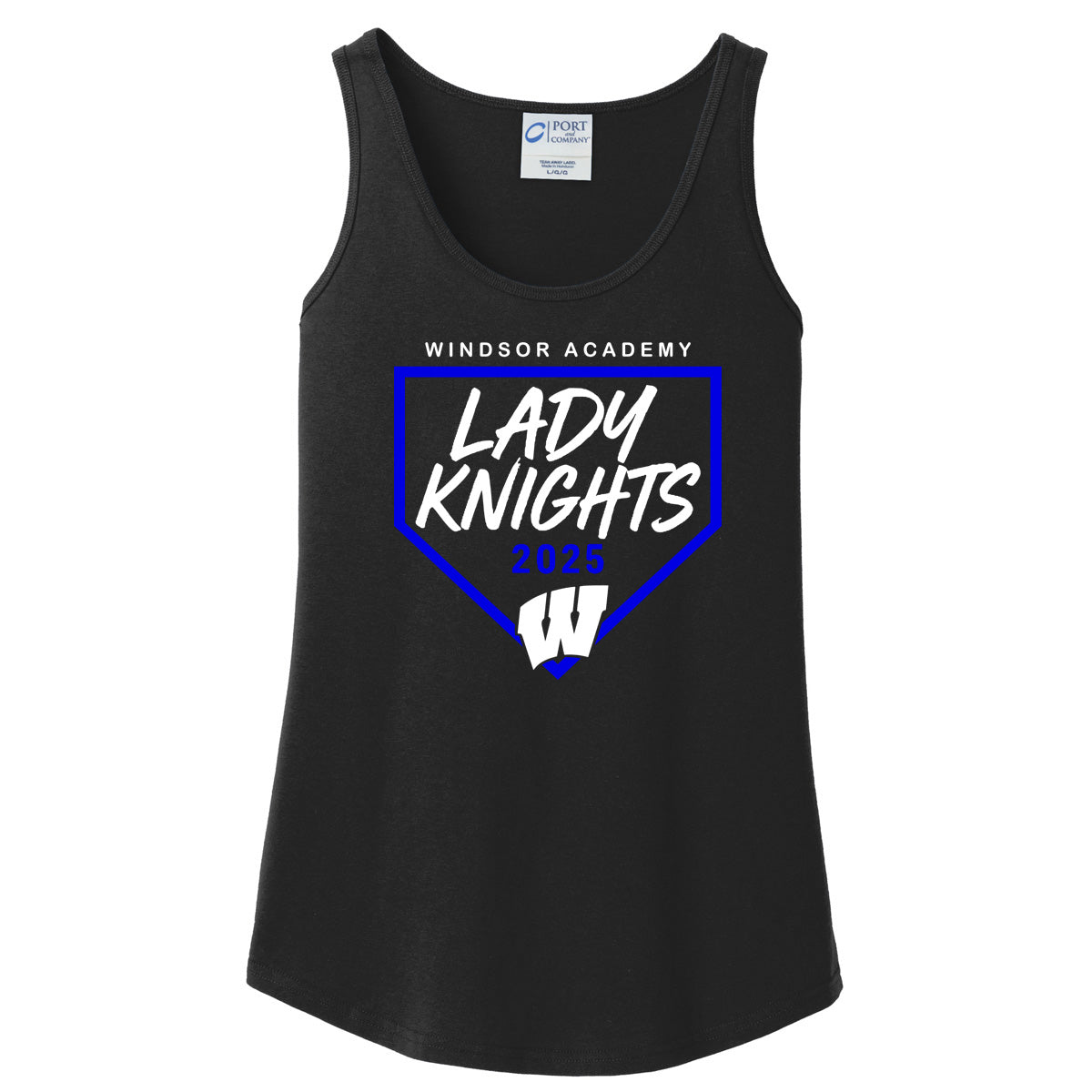 Windsor - Windsor Academy Home Plate Lady Knights 2025 W - Black (Tee/DriFit/Hoodie/Sweatshirt)