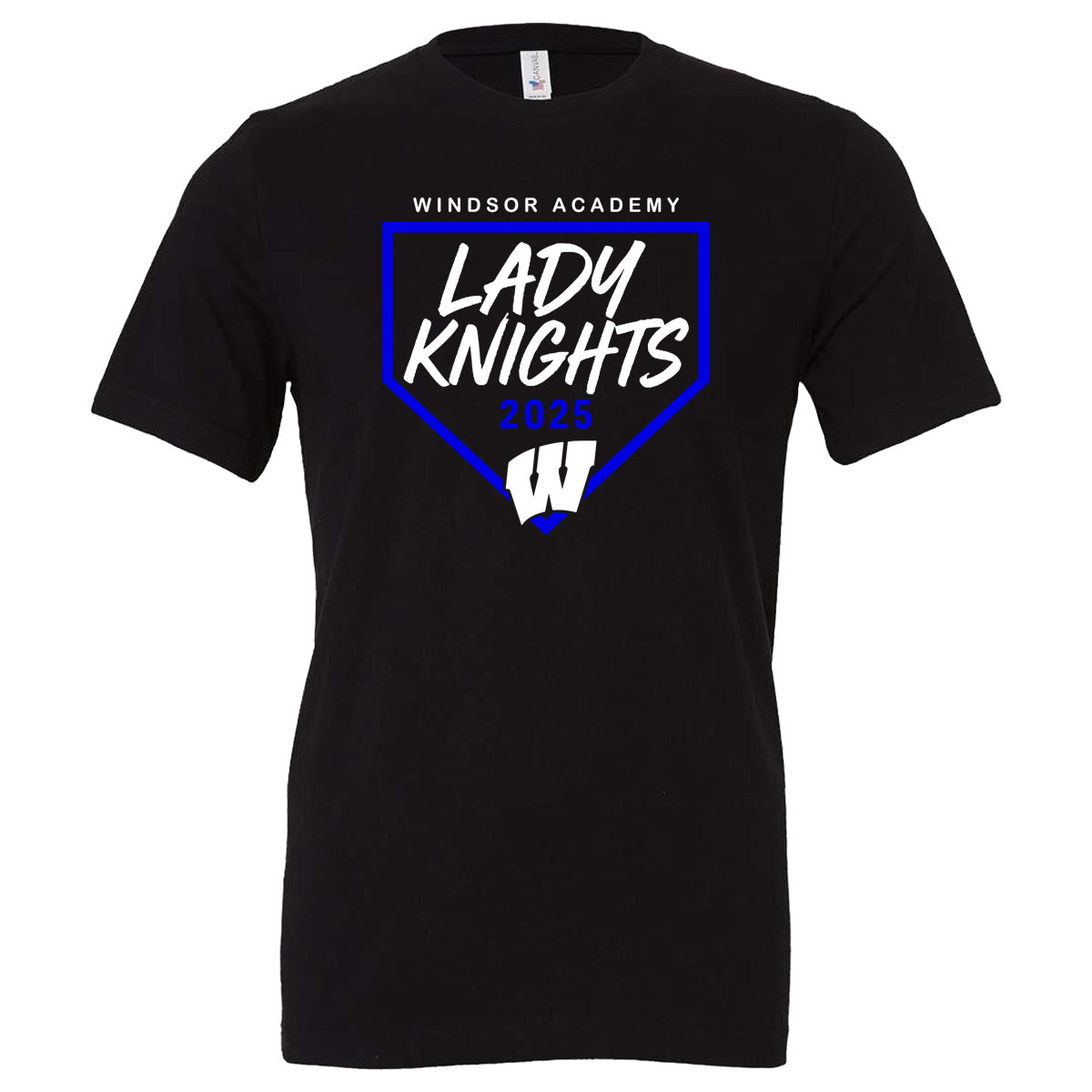 Windsor - Windsor Academy Home Plate Lady Knights 2025 W - Black (Tee/DriFit/Hoodie/Sweatshirt)