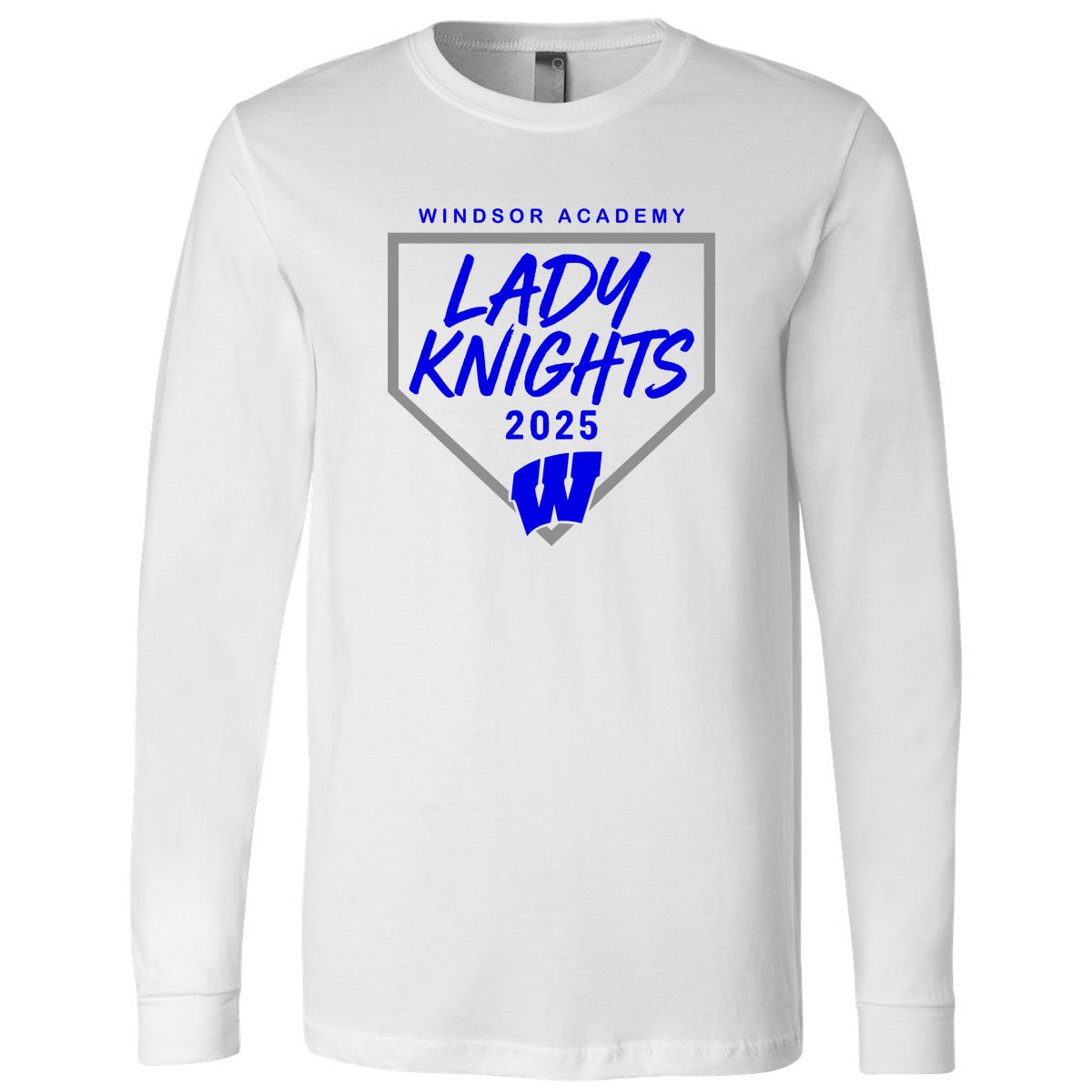 Windsor - Windsor Academy Home Plate Lady Knights 2025 W - White (Tee/DriFit/Hoodie/Sweatshirt)