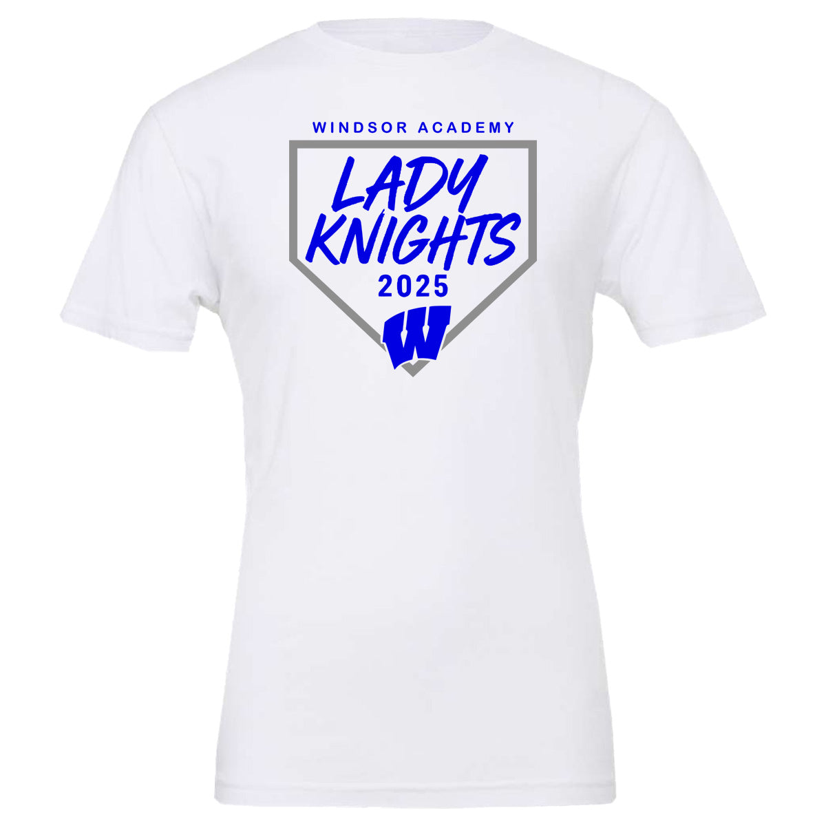 Windsor - Windsor Academy Home Plate Lady Knights 2025 W - White (Tee/DriFit/Hoodie/Sweatshirt)