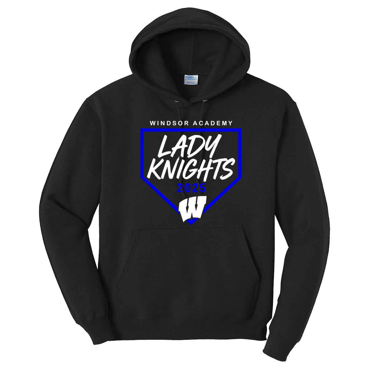 Windsor - Windsor Academy Home Plate Lady Knights 2025 W - Black (Tee/DriFit/Hoodie/Sweatshirt)