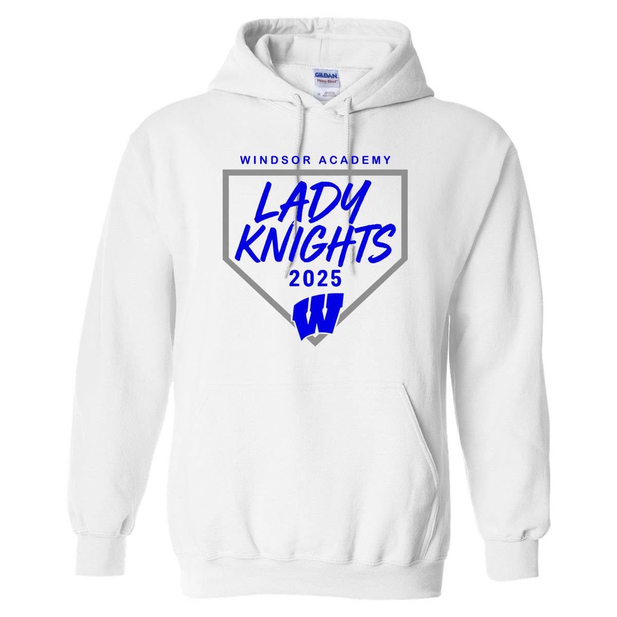 Windsor - Windsor Academy Home Plate Lady Knights 2025 W - White (Tee/DriFit/Hoodie/Sweatshirt)