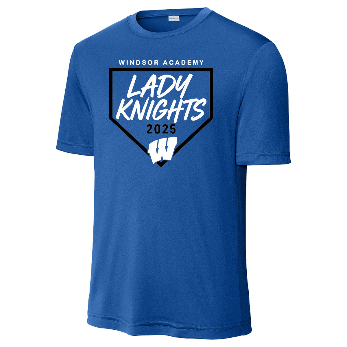 Windsor - Softball - *REQUIRED" Windsor Academy Home Plate Lady Knights 2025 W - True Royal DriFit Short Sleeves (ST350/YST350)