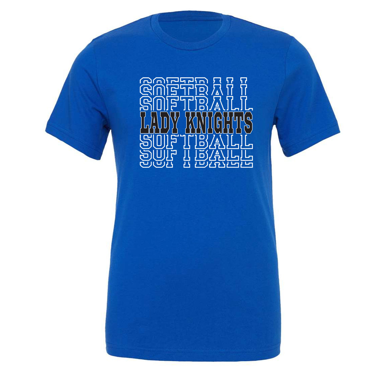 WINDSOR - SOFTBALL LADY KNIGHTS STACKED - Royal (Tee/Hoodie/Sweatshirt) - Southern Grace Creations