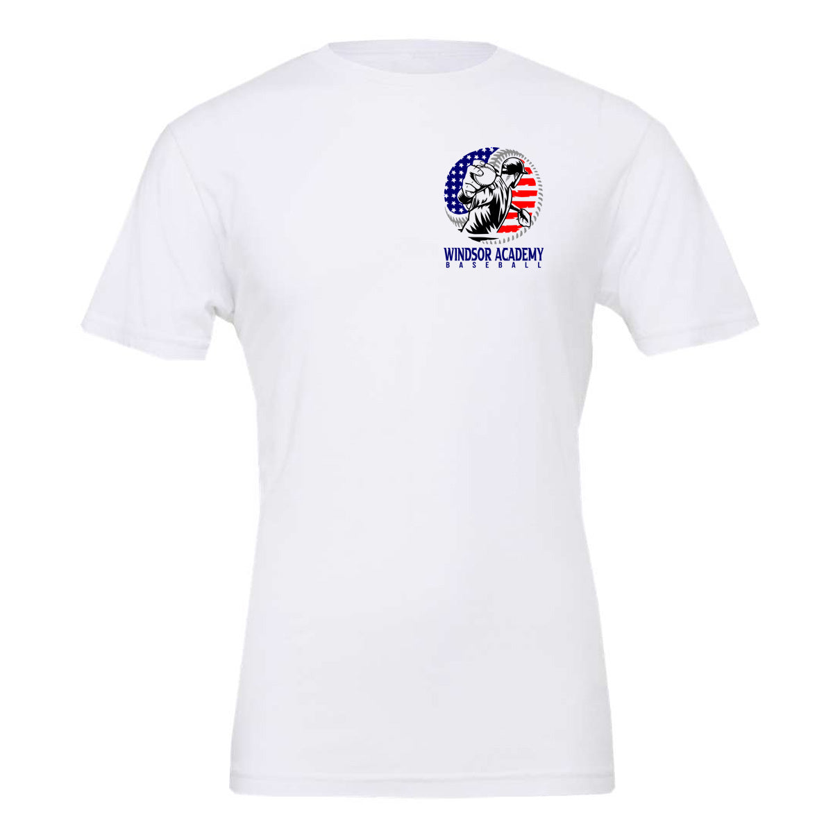 Windsor - Baseball Player American Flag Ball - White (Tee/Hoodie/Sweatshirt) - Southern Grace Creations