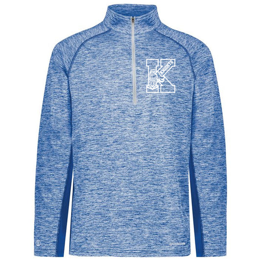 Windsor - Electrify Coolcore 1.2 Zip Pullover with K Knights - Royal Heather - Southern Grace Creations