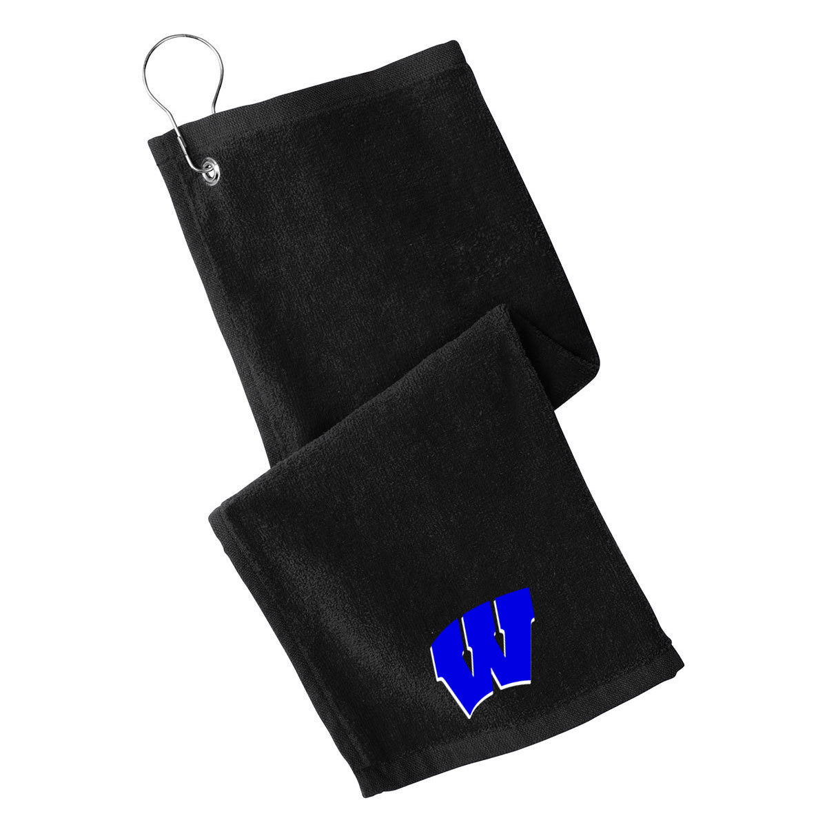 Windsor - Grommeted Towel with W - Black (PT400) - Southern Grace Creations