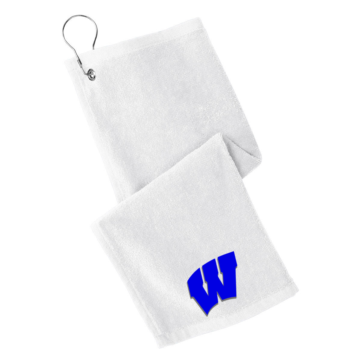 Windsor - Grommeted Towel with W - White (PT400) - Southern Grace Creations