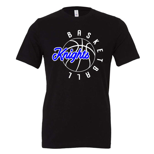 Windsor - Knights Basketball Circle - Black (Tee/DriFit/Hoodie/Sweatshirt) - Southern Grace Creations