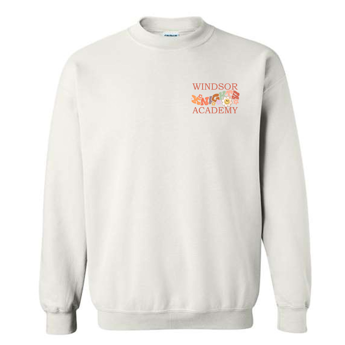 Windsor - Knights Bubble Letters with Flowers - White (Tee/Hoodie/Sweatshirt) - Southern Grace Creations