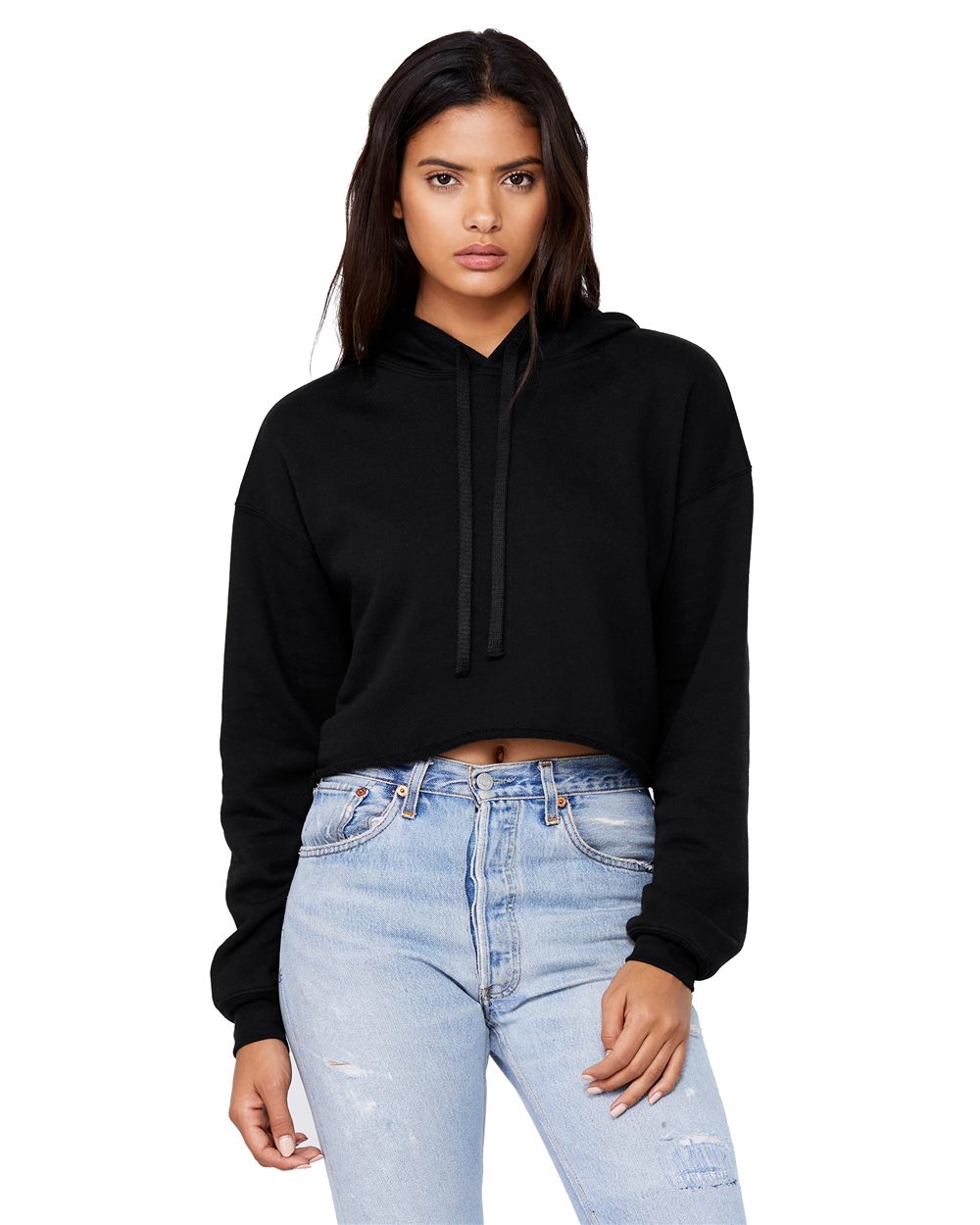Windsor - Knights Script - Women's Crop Fleece Hoodie - Deep Heather (7502) - Southern Grace Creations