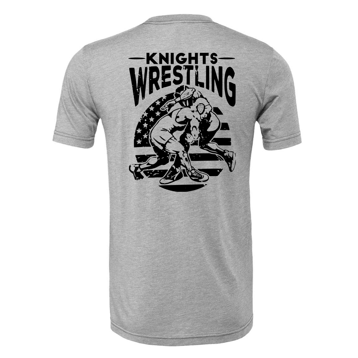 Windsor - Knights Wrestling American Flag Circle - Athletic Heather (Tee/Drifit/Hoodie/Sweatshirt) - Southern Grace Creations