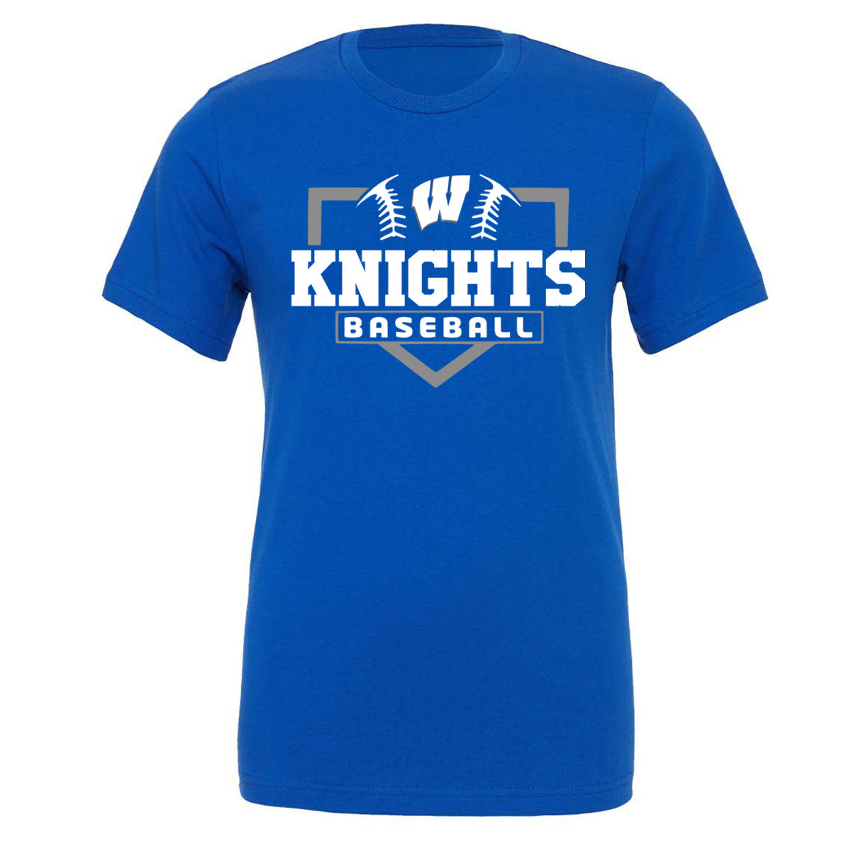 Windsor - Knights Baseball Ball Homeplate with Team Scripture - Royal (Tee/DriFit/Hoodie/Sweatshirt) - Southern Grace Creations