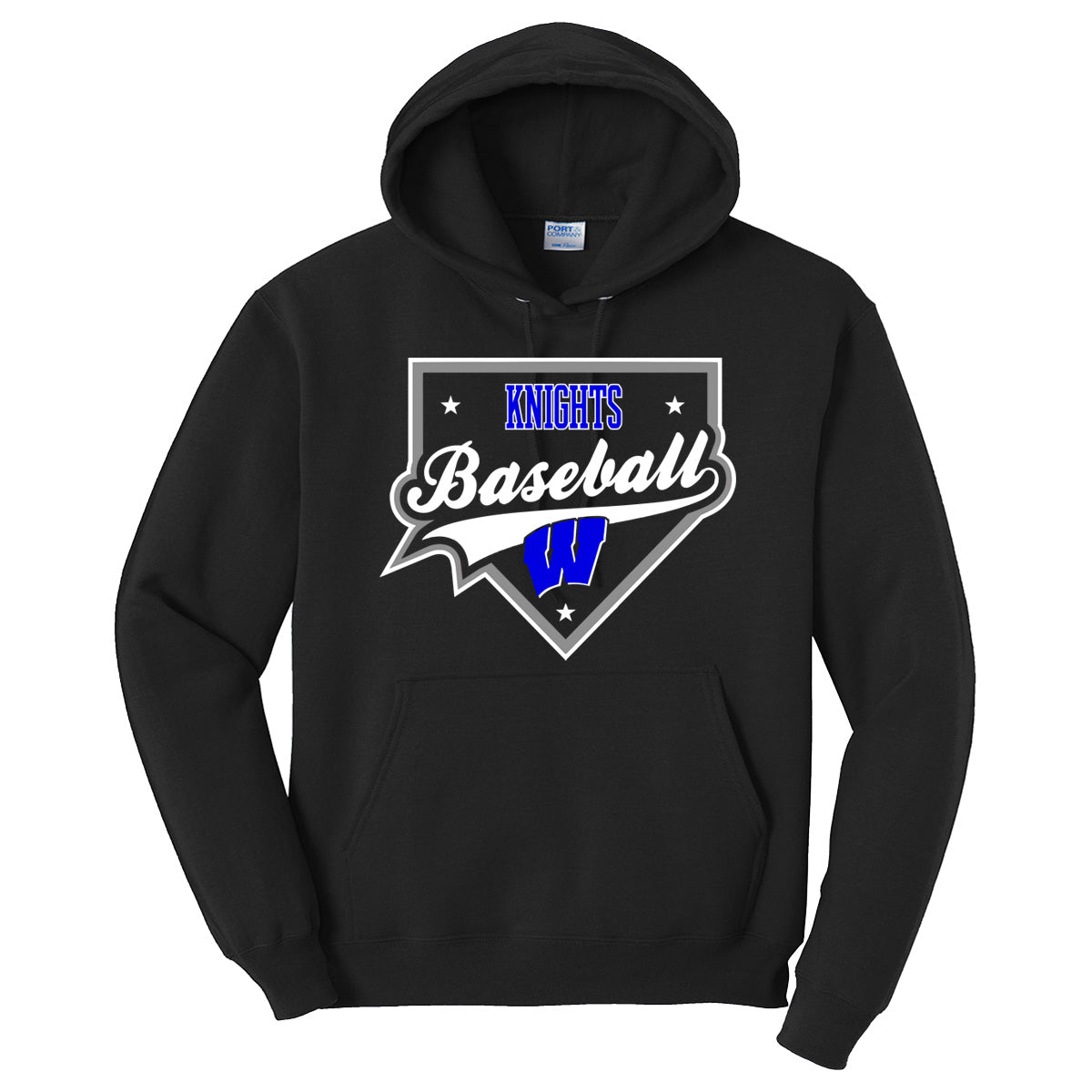 Windsor - Knights Baseball Homeplate - Black (Tee/DriFit/Hoodie/Sweatshirt)