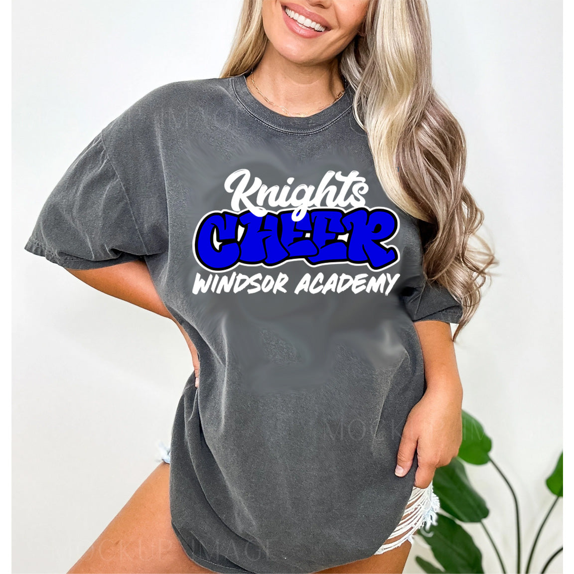 Windsor - Knights Cheer Bubble Graffiti - Comfort Color - Grey (Tee/Hoodie/Sweatshirt)