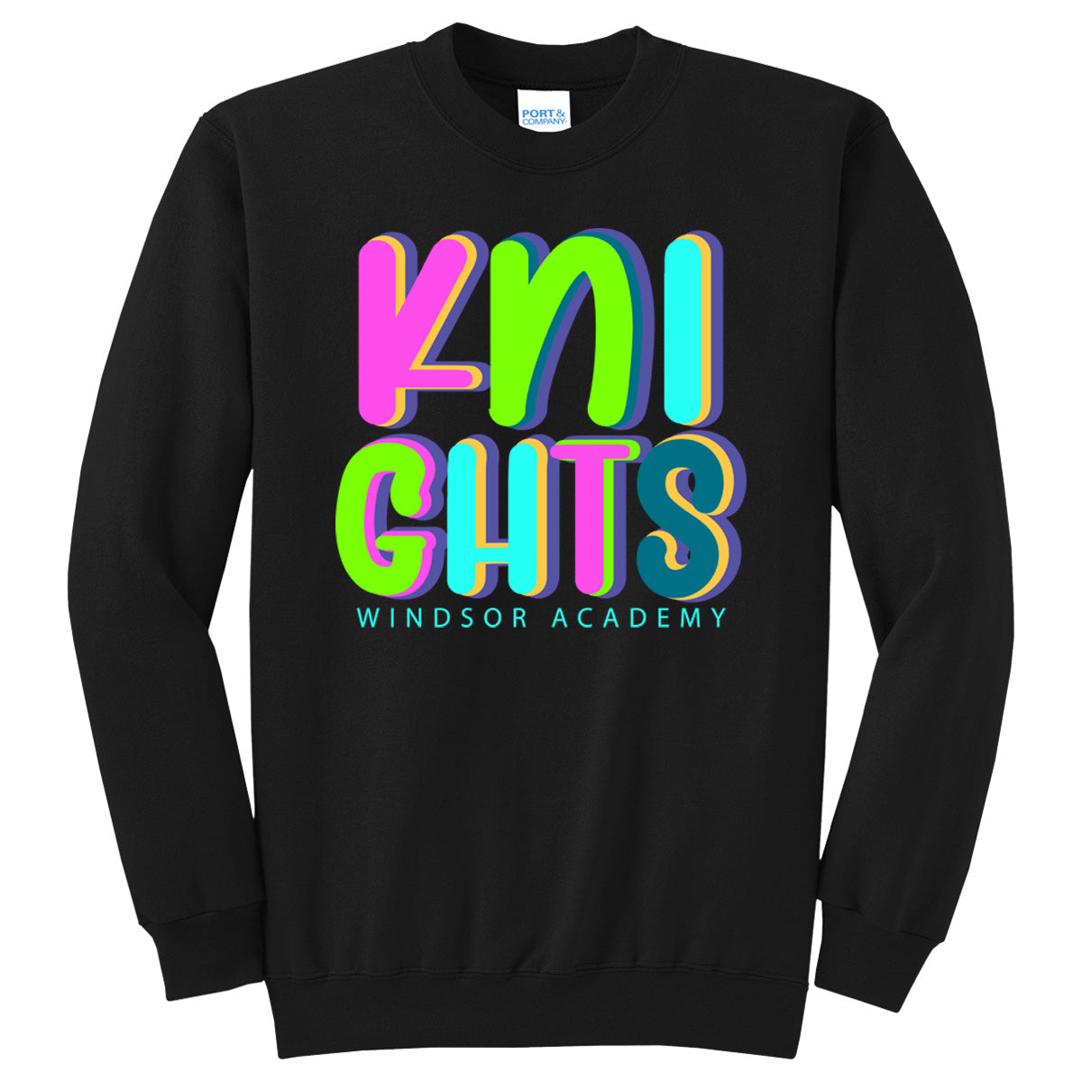 Windsor - Knights Neon Letters - Black (Tee/DriFit/Hoodie/Sweatshirt)