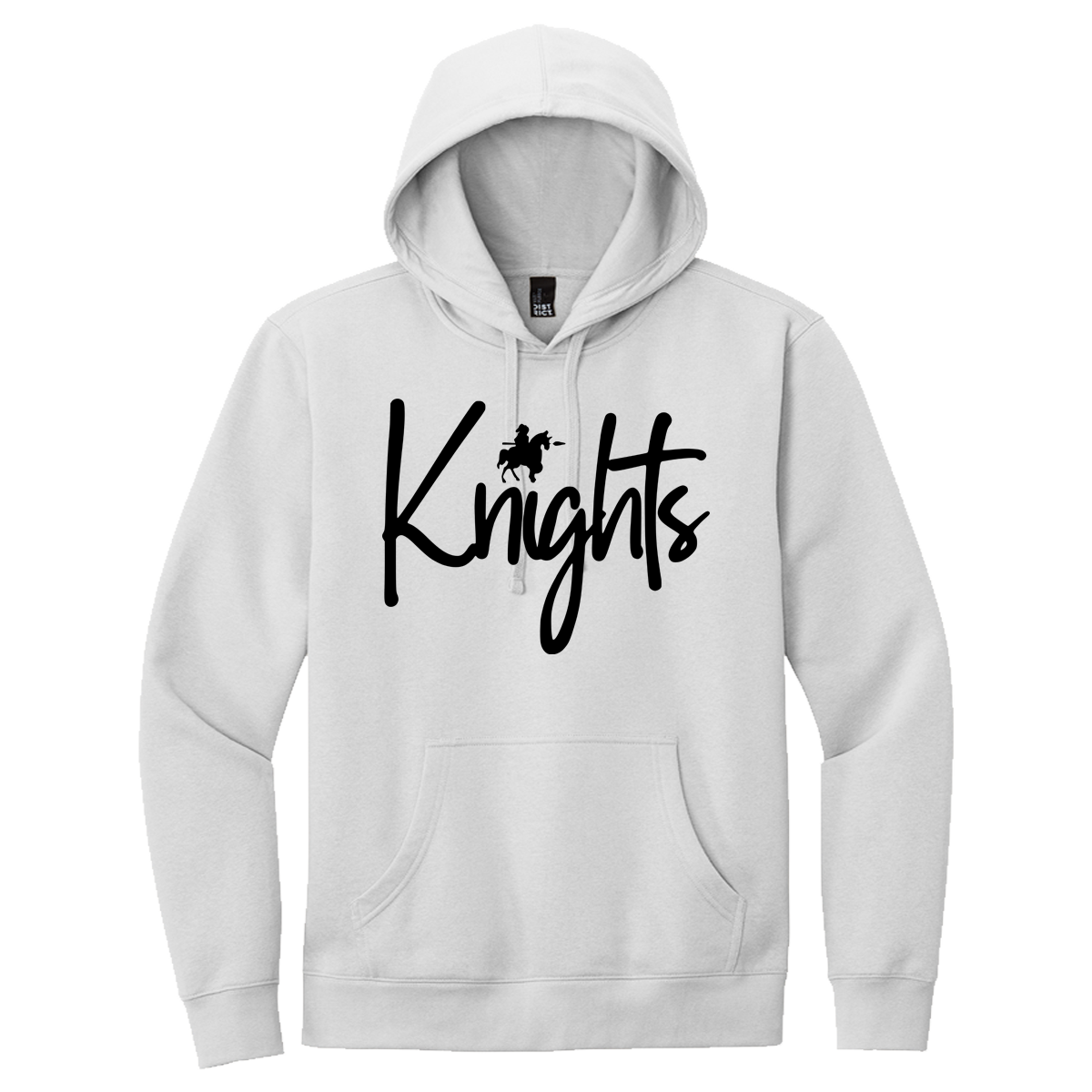 Windsor - Knights Script Horse and Knight Dot - District Hoodie - White Smoke (DT6100)