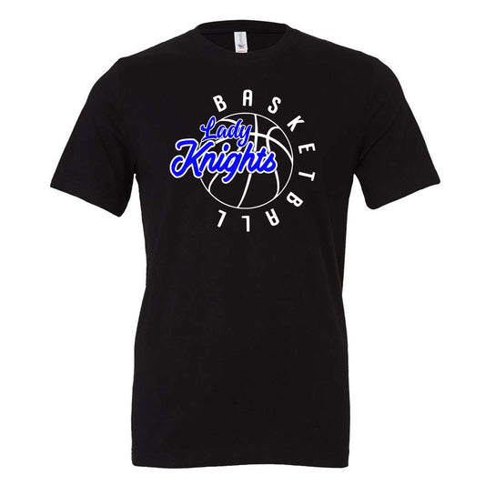 Windsor - Lady Knights Basketball Circle - Black (Tee/DriFit/Hoodie/Sweatshirt) - Southern Grace Creations