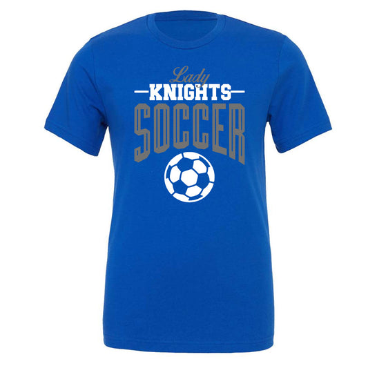 Windsor - Lady Knights Soccer Blocked Letters - True Royal (Tee/DriFit/Hoodie/Sweatshirt) - Southern Grace Creations