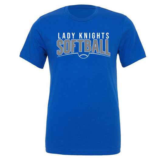 Windsor - Lady Knights Softball Curved - True Royal (Tee/DriFit/Hoodie/Sweatshirt) - Southern Grace Creations