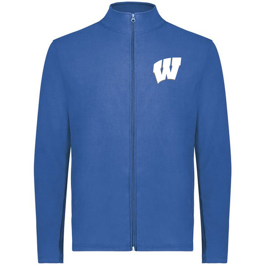 Windsor - Micro-Lite Fleece Full Zip Jacket with W Embroidered - Royal - Southern Grace Creations