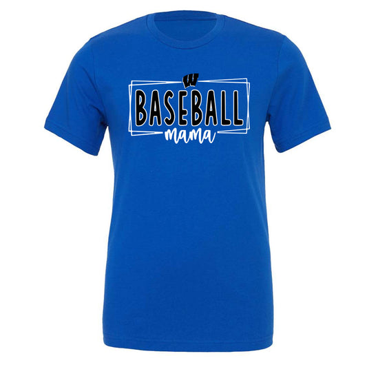 Windsor - W Baseball Mama Box - True Royal (Tee/Hoodie/Sweatshirt) - Southern Grace Creations