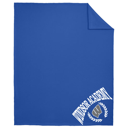 Windsor - Windsor Academy Laurel W Fleece Sweatshirt Blanket - Royal (BP78) - Southern Grace Creations