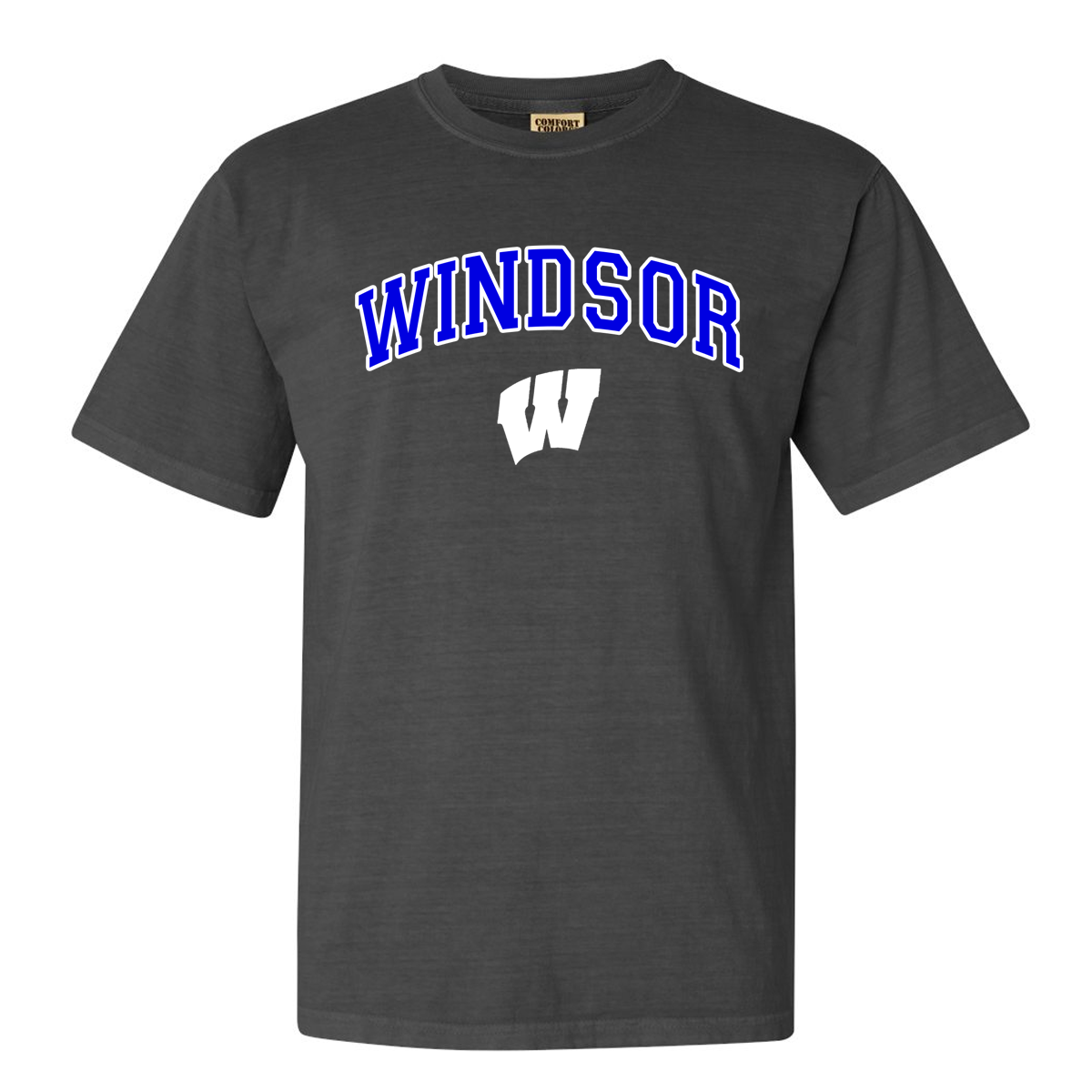 Windsor - Windsor Arched W Comfort Color Tee - Pepper (1717) - Southern Grace Creations
