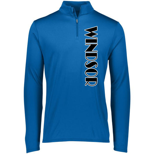 Windsor - Windsor (Broadway Font) - Attain Wicking 1/4 Zip Pullover - Royal - Southern Grace Creations