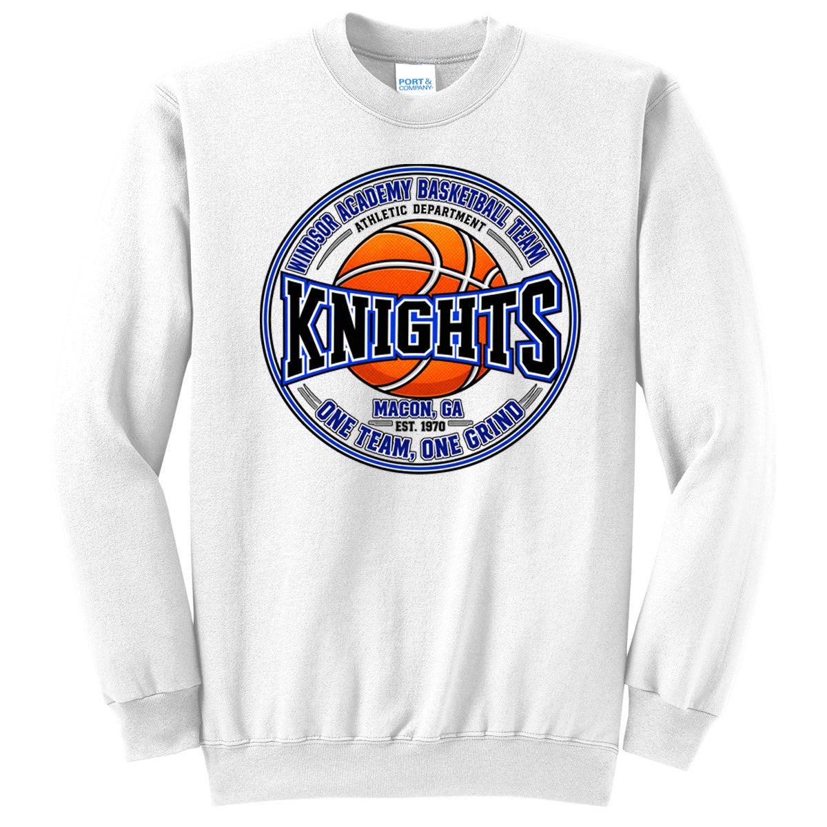 Windsor - Windsor Academy Basketball Team Circle Orange Basketball - White (Tee/Drifit/Sweatshirt/Hoodie)