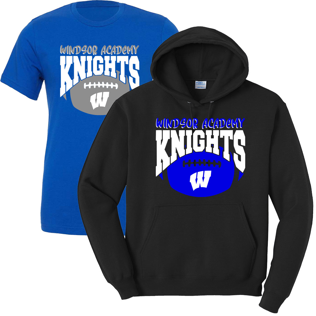 Windsor - Windsor Academy Knights Arched Football (Tee/Drifit/Sweatshirt/Hoodie)