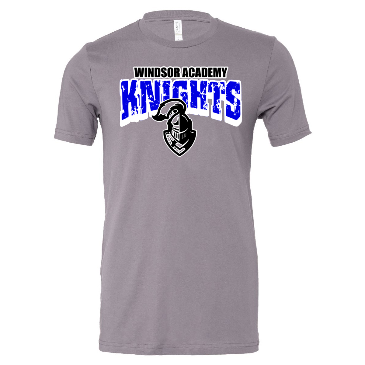 Windsor - Windsor Academy Knights Stone Letters - Storm/Medium Grey (Tee/DriFit/Hoodie/Sweatshirt)