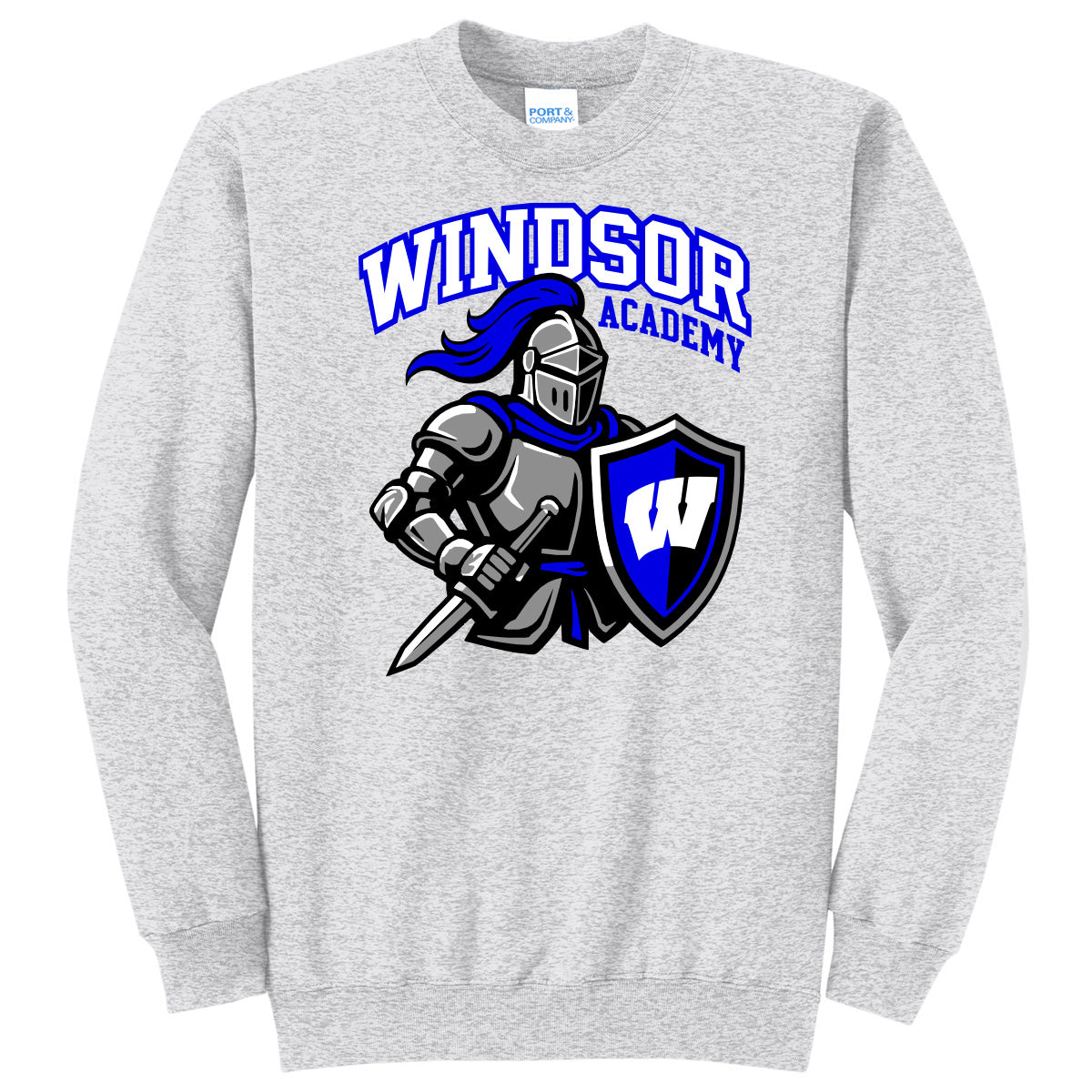 Windsor - Windsor Academy Knight with Shield - ash (Tee/DriFit/Hoodie/Sweatshirt)