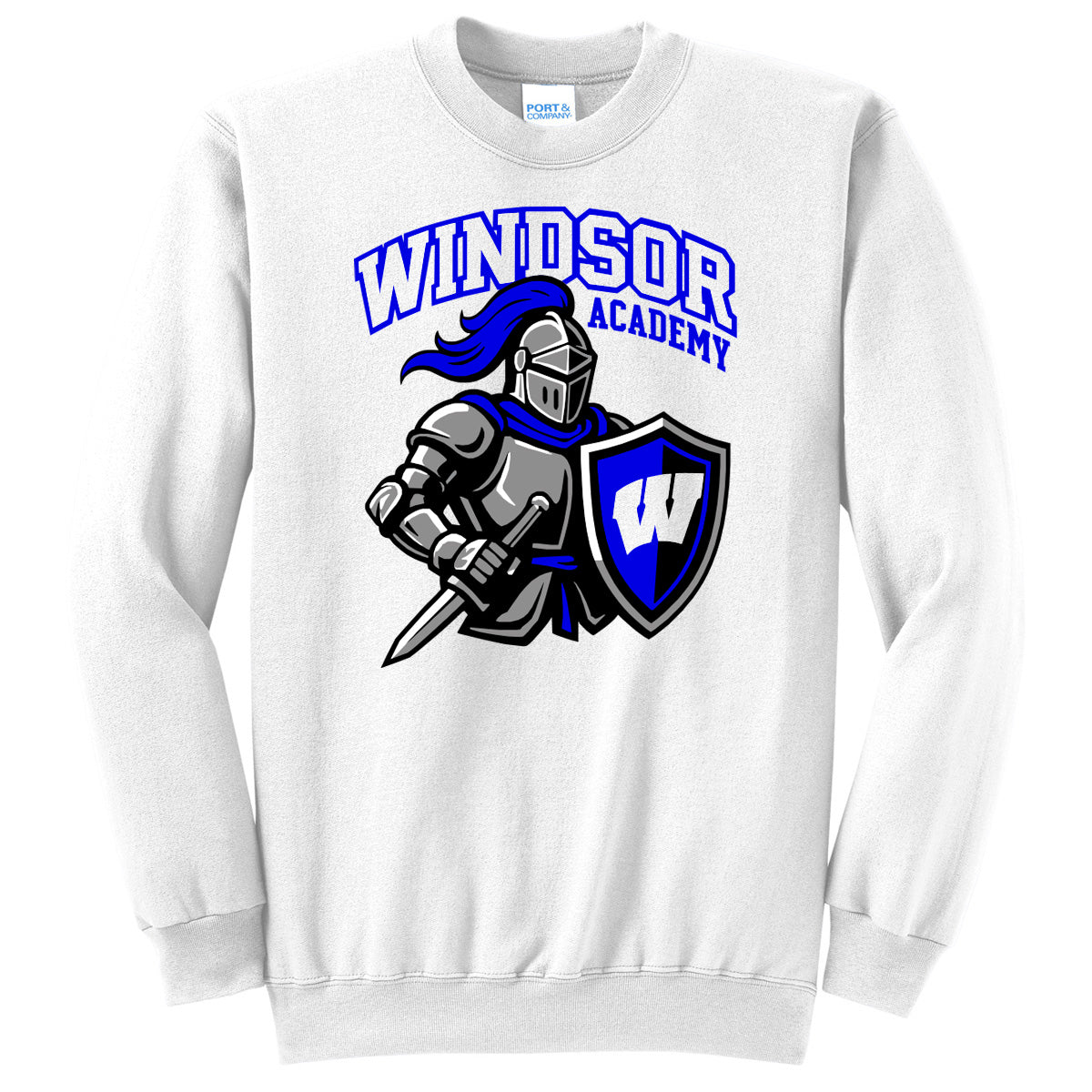 Windsor - Windsor Academy Knight with Shield - White (Tee/DriFit/Hoodie/Sweatshirt)